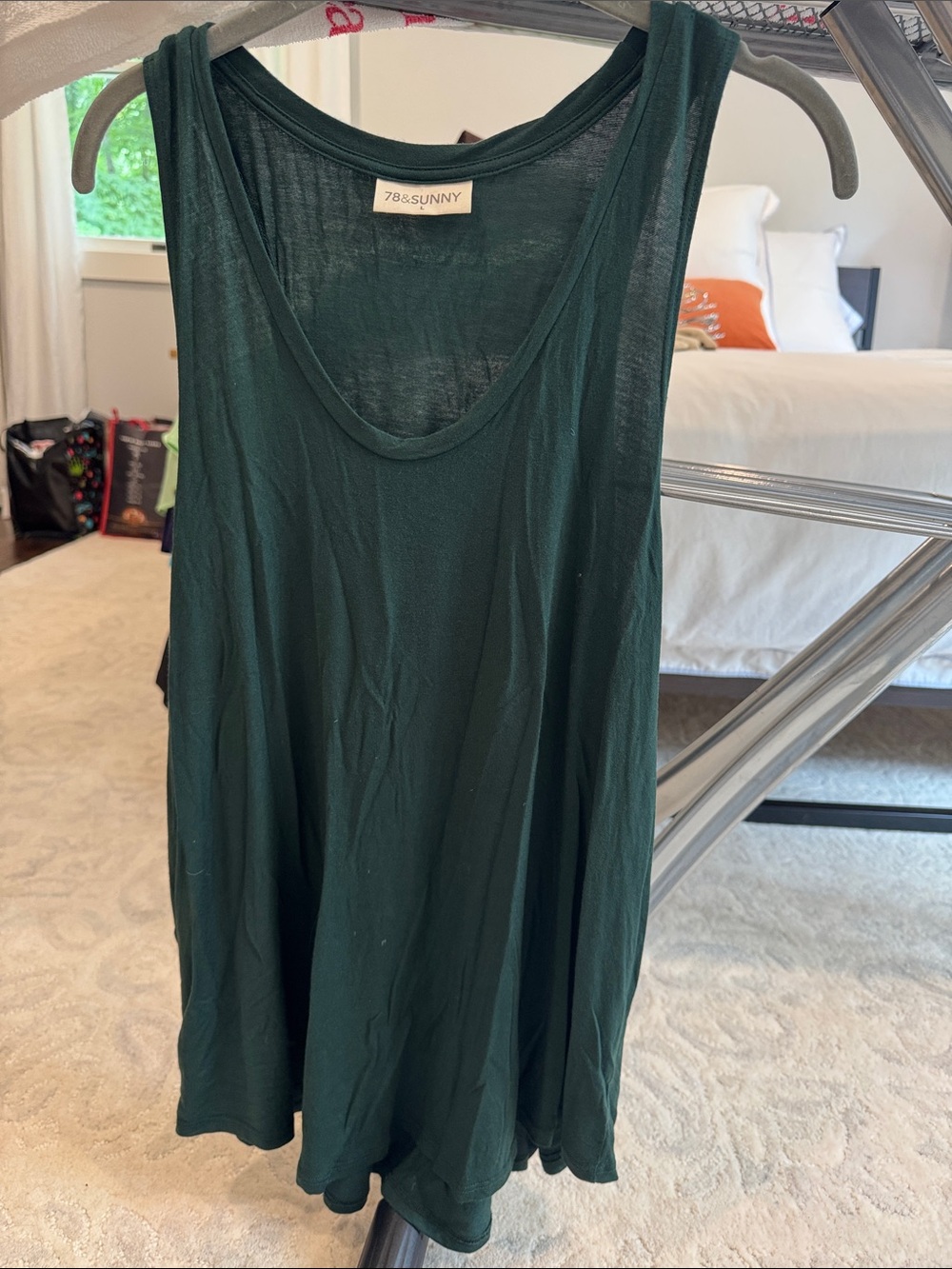 78&Sunny Deep Teal Scoop Neck Tank Top